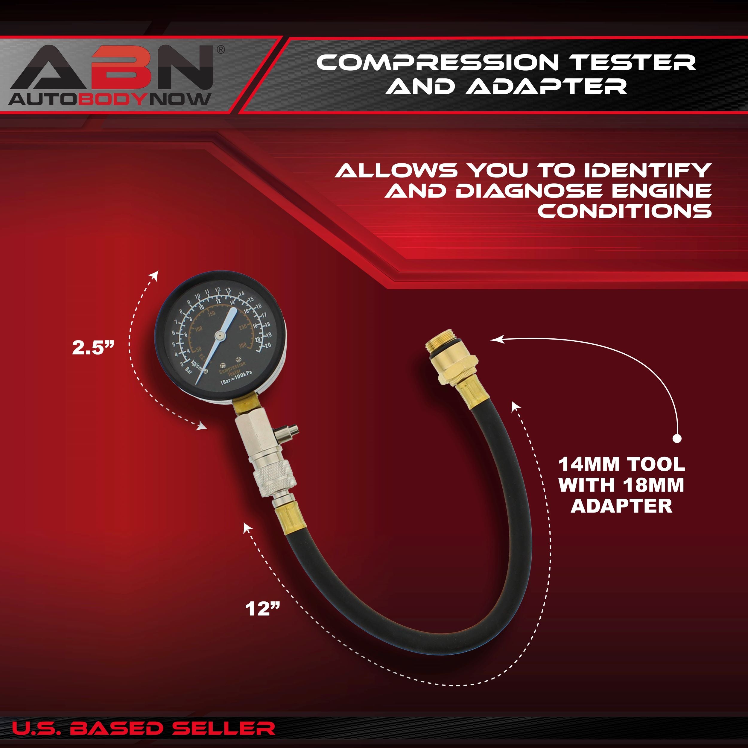 Compression Tester and Adapter - Dual Automotive Compression Gauge