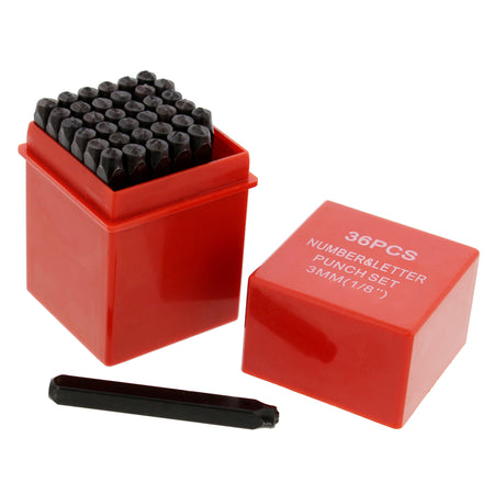 Metal 1/8" Inch Stamping 36-Piece Kit – Embossing Engraving Stamp Set