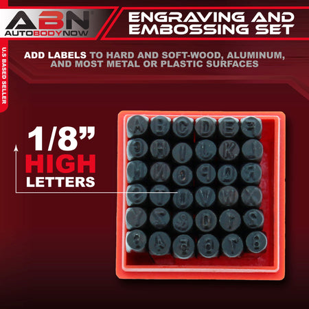 Metal 1/8" Inch Stamping 36-Piece Kit – Embossing Engraving Stamp Set