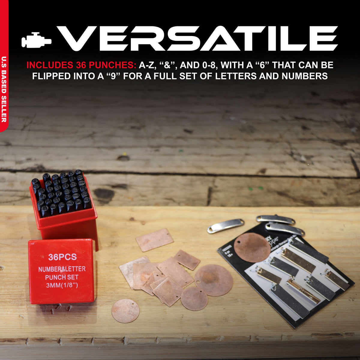 Metal 1/8" Inch Stamping 36-Piece Kit – Embossing Engraving Stamp Set