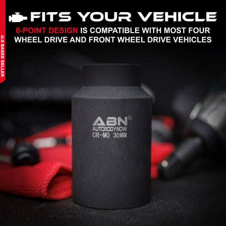 Axle Nut Socket – 30mm, 1/2" Inch Drive, 6 Point