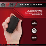 Axle Nut Socket – 30mm, 1/2" Inch Drive, 12 Point