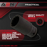 Axle Nut Socket – 30mm, 1/2" Inch Drive, 12 Point