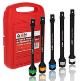 1/2” Inch Drive, 8” Long Torque Socket Extension Bar Tool Kit 5 pc Set