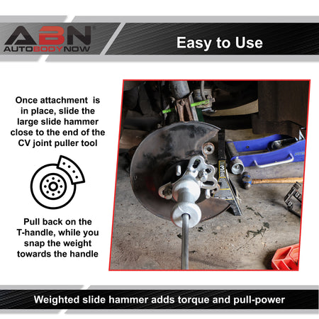 Slide Hammer Puller Set - 5 lb Slide Hammer Axle and Dent Puller