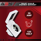 Power Inlet Male Inlet Power Socket Electric Inlet Box 30a 125 Volt
