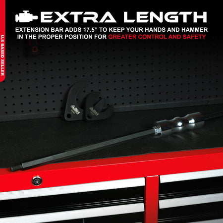 Slide Hammer Extension Handle - 17.5IN Slide Adapter Extension Bar