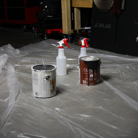 White Plastic Paint Drop Cloth 10-Pack Painting Set 9’ x 12’ Feet