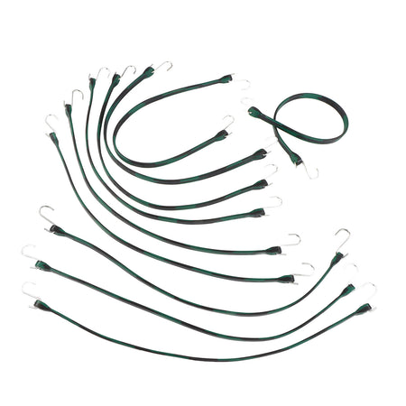 EPDM Rubber Straps with Hooks - 31in Camo Rubber Bungee Cords, 10Pk