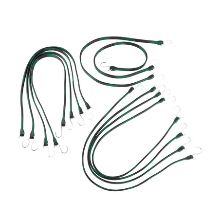 EPDM Rubber Straps with Hooks - 41in Camo Rubber Bungee Cords, 10Pk