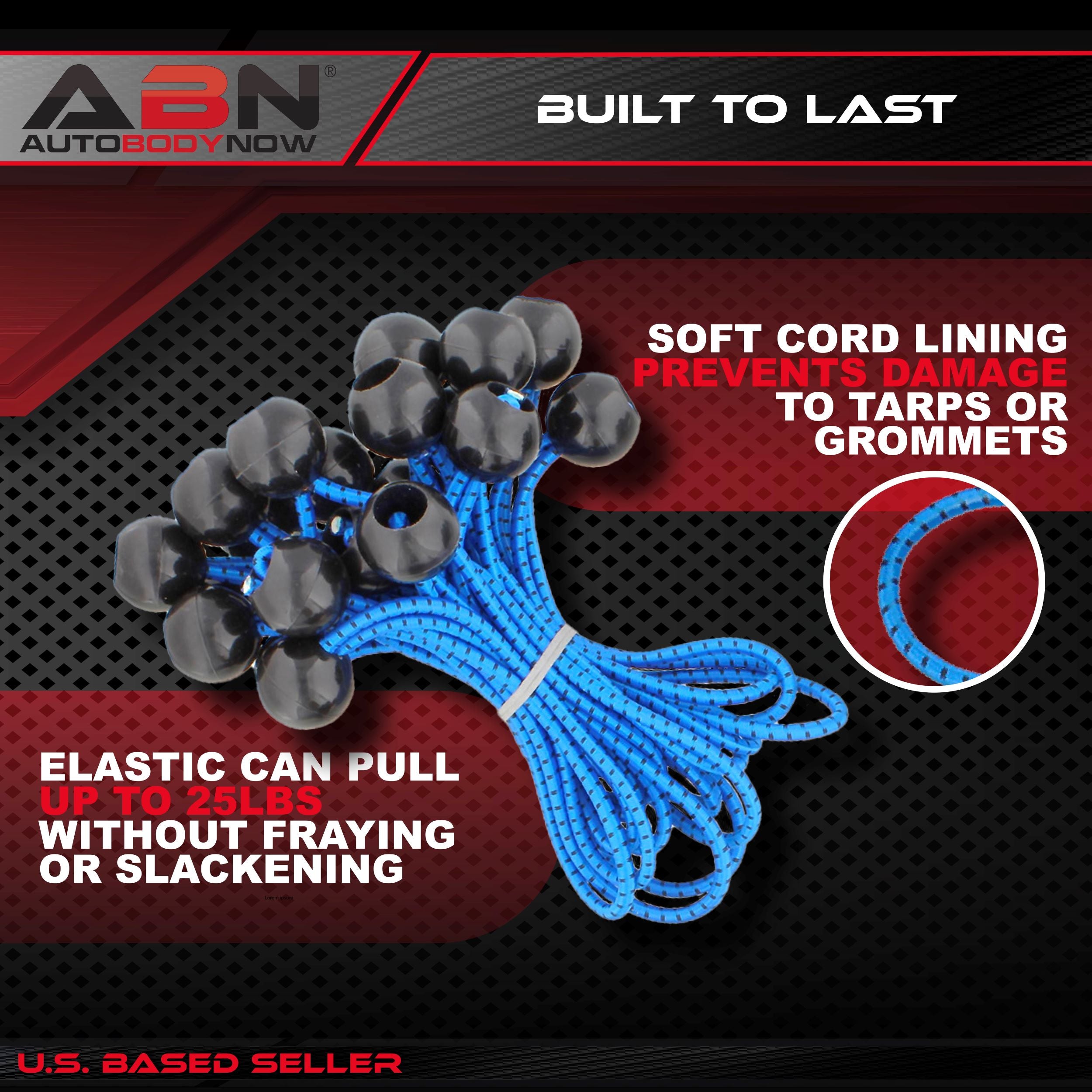 Ball Bungee Cords Assorted Sizes - 60pk Elastic Bungee Cords and Balls