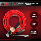 3/8 Air Hose 50ft PVC Air Compressor Accessories Hose - 300 PSI