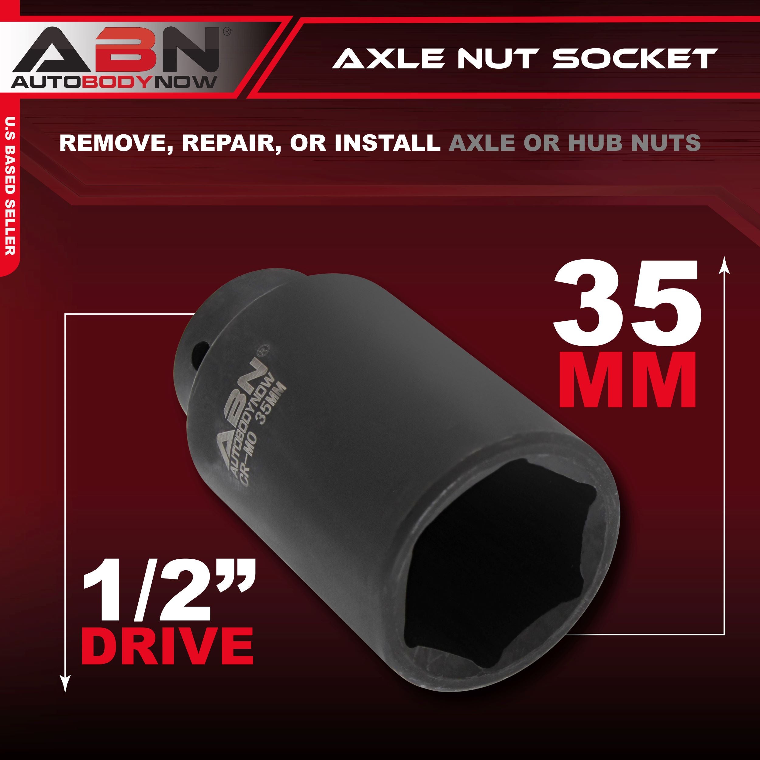 Axle Nut Socket – 35mm, 1/2" Inch Drive, 6 Point