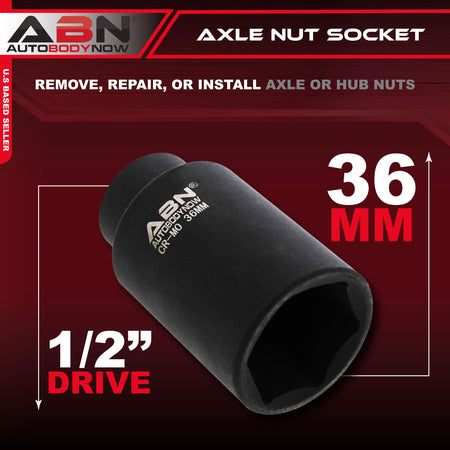 Axle Nut Socket – 36mm, 1/2" Inch Drive, 6 Point