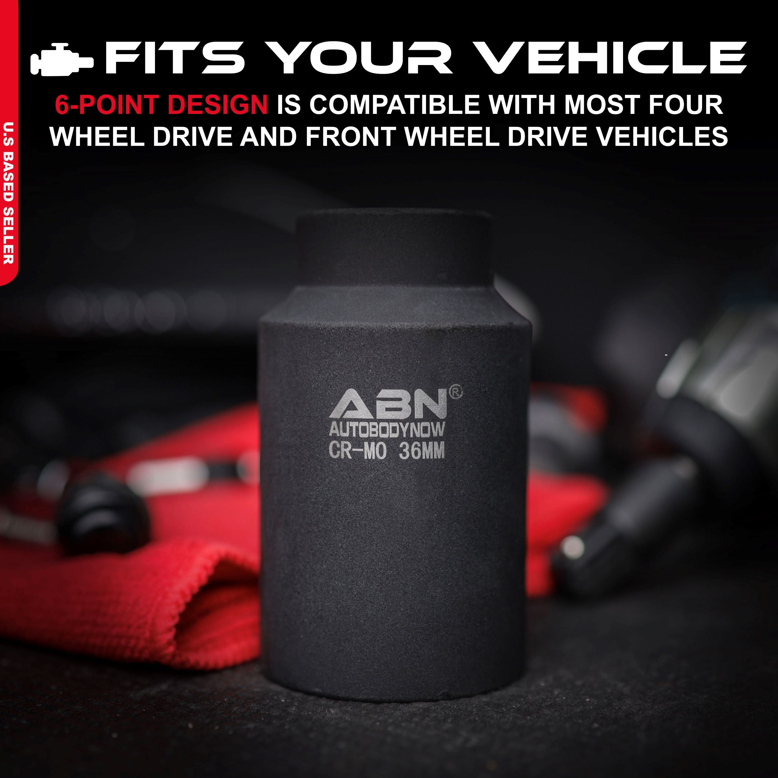 Axle Nut Socket – 36mm, 1/2" Inch Drive, 6 Point