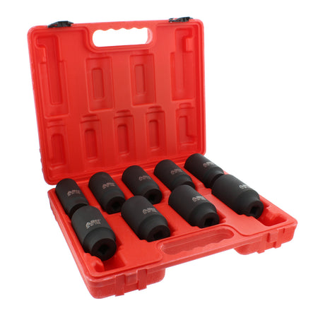 Axle Nut Socket 9-Piece Metric Set – 1/2" Inch Drive, 6 Point