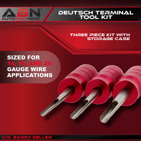 Deutsch Terminal Tool Kit - 14, 16, and 20 Gauge 3-Piece Kit with Storage Case