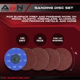 Aluminum Oxide Sanding Discs 25-Pack, 3” Inch, 180 Grit
