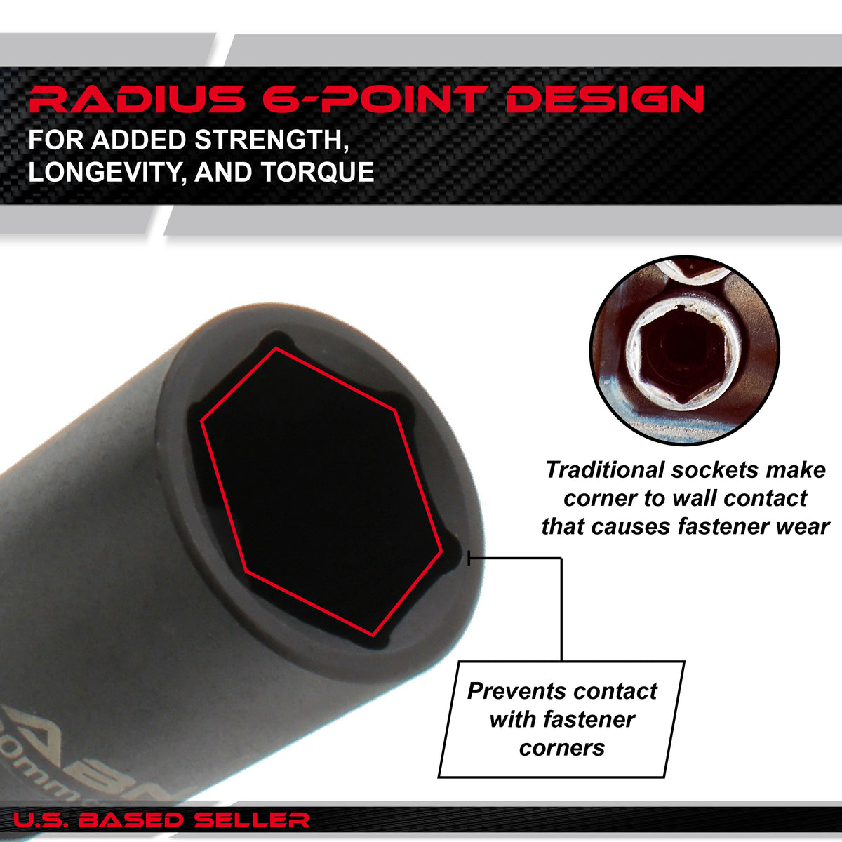 1/2" Inch Drive Metric Impact Socket Set w/ Extensions & Swivel Joint