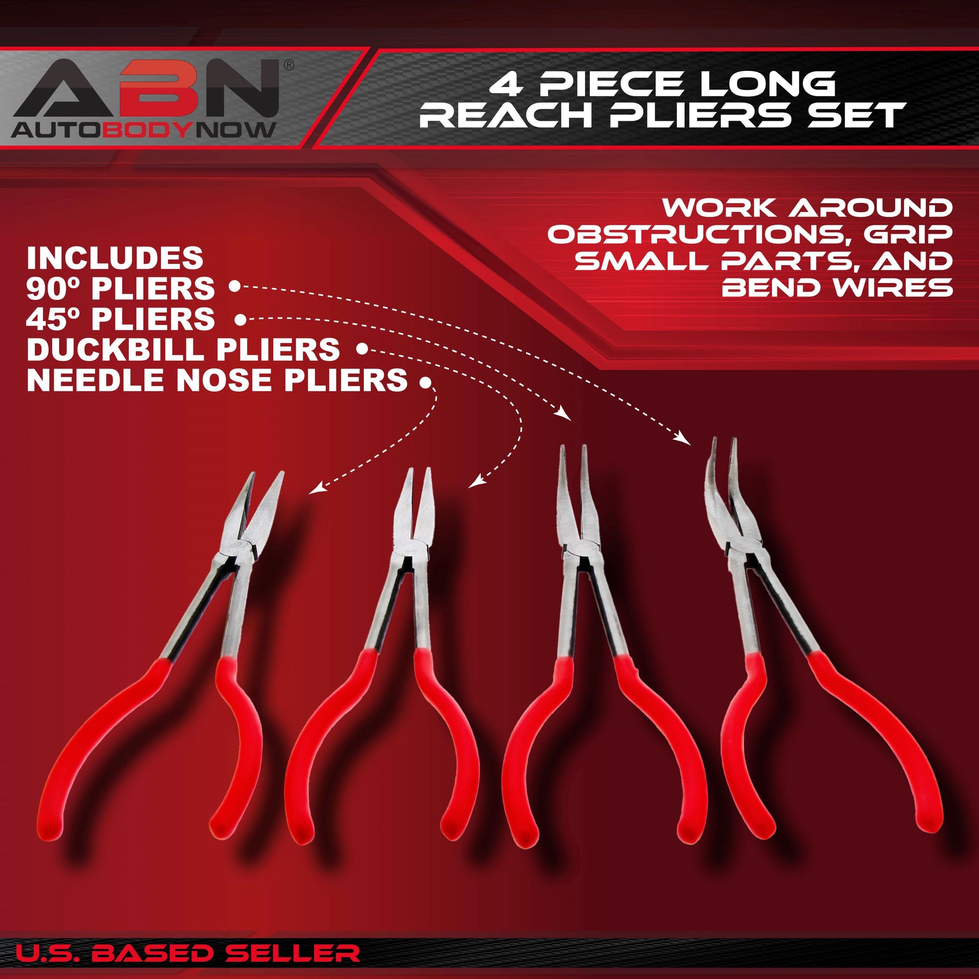 Long Reach Pliers for Narrow Spaces and Limited Clearance Areas ABN 73 –