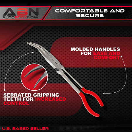 Long Reach 11 Inch 45-Degree Bent Nose Pliers