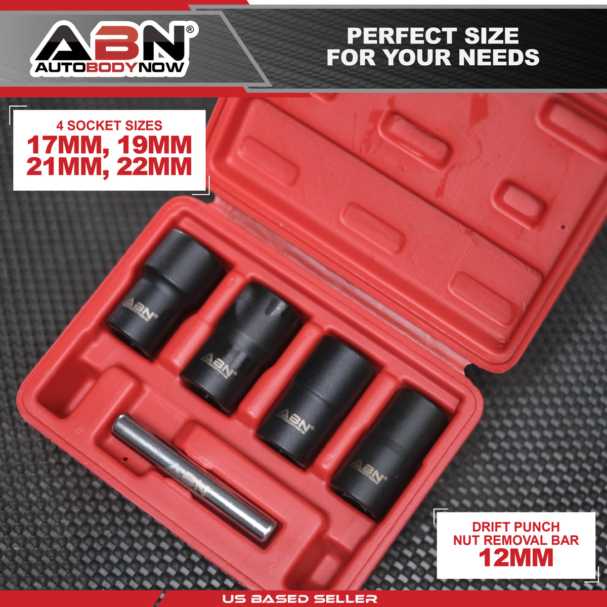 Twist Socket Set Lug Nut Remover Set - 5 Pc Metric Extractor Sockets