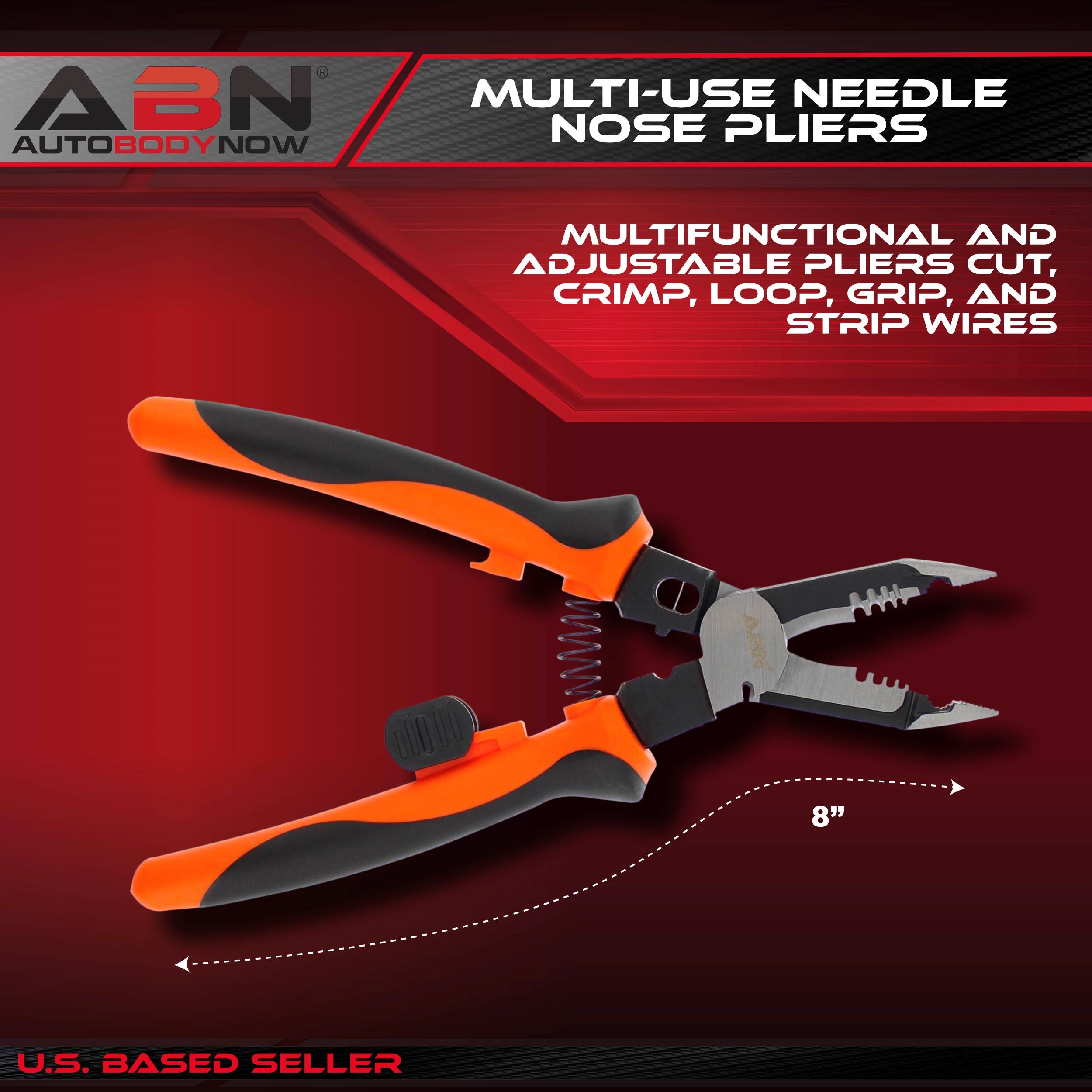 Needle Nose Pliers Set 8-Inch 1pk - Wire Stripper