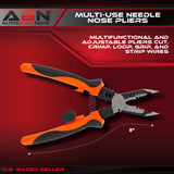 Needle Nose Pliers Set 8-Inch 1pk - Wire Stripper