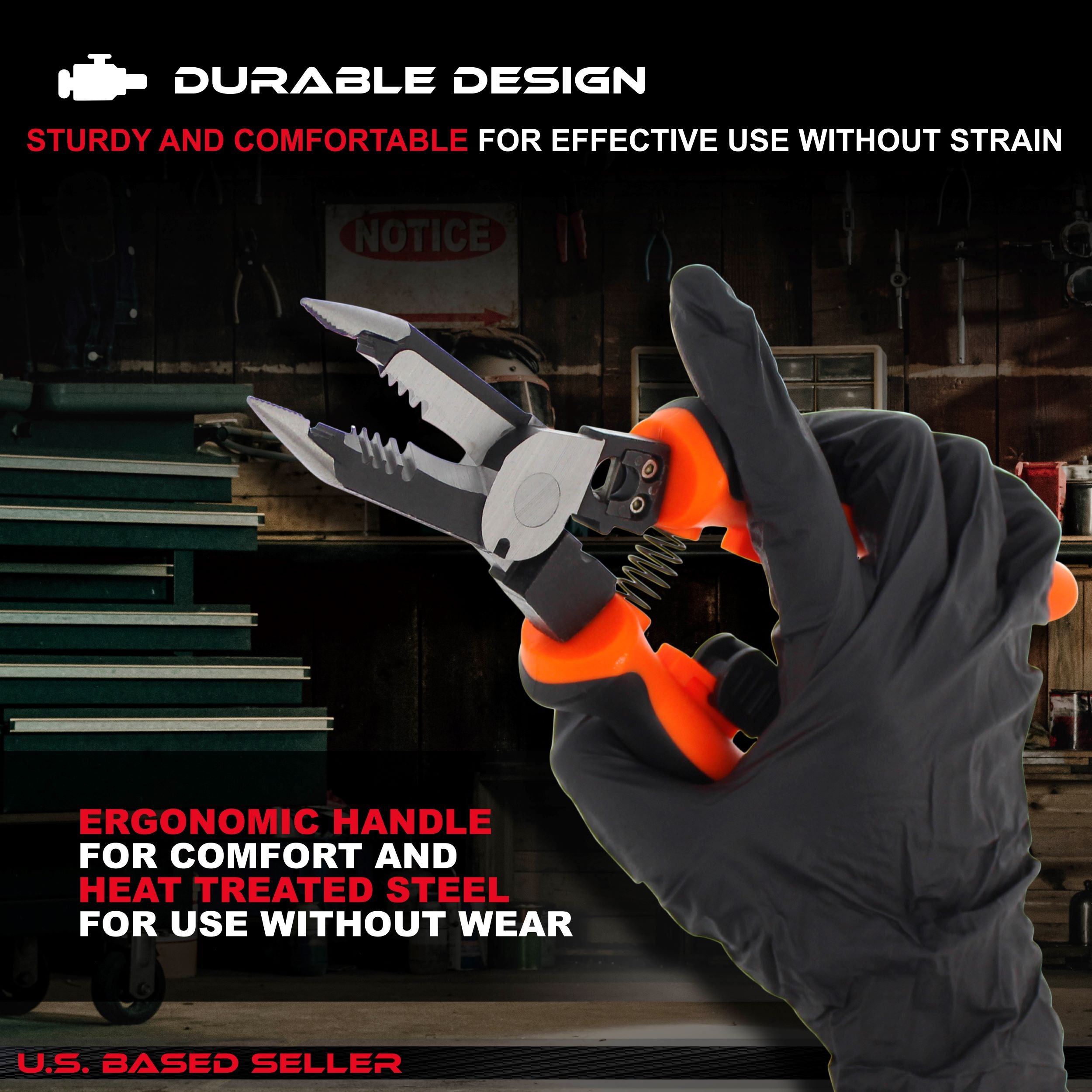 Needle Nose Pliers Set 8-Inch 1pk - Wire Stripper
