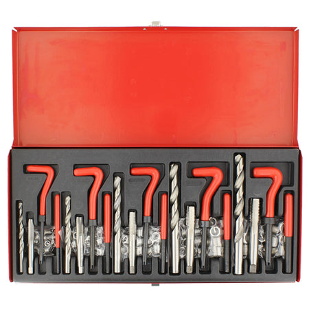 Professional Thread Repair Kit - 131pc SAE Drill Thread Restorer Kit
