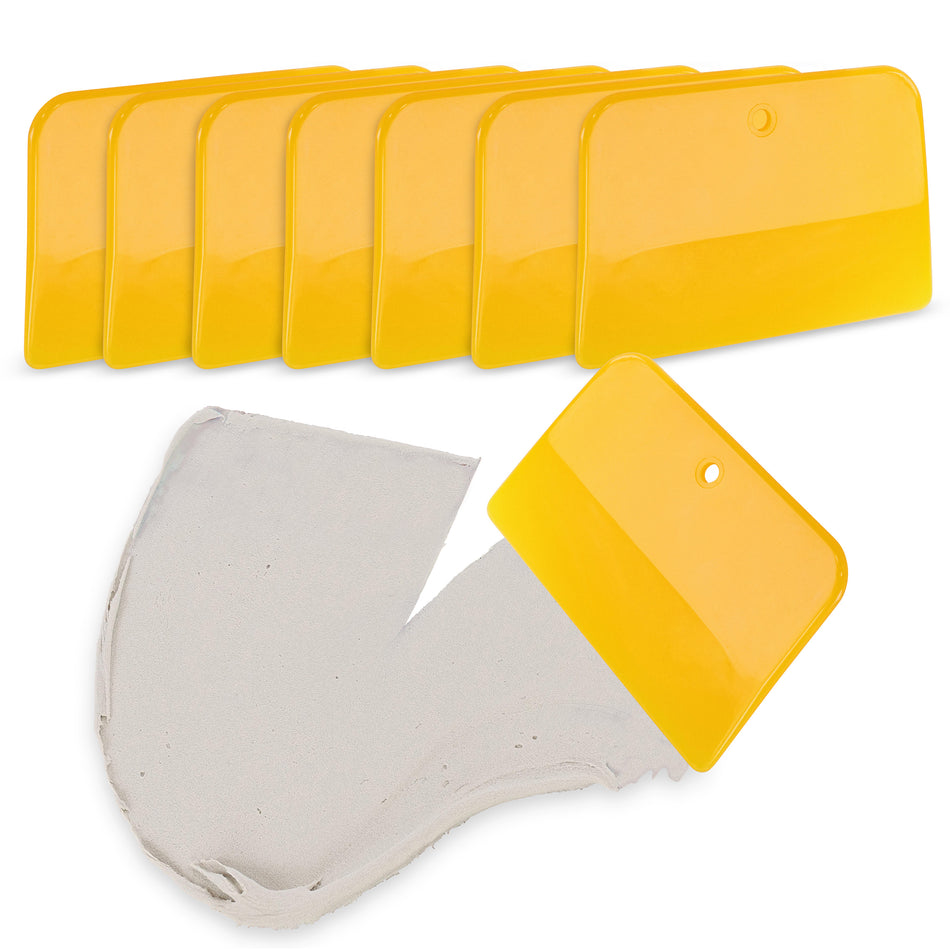 Automotive Body Filler Spreader 50pc Set - 5in Plastic Putty Scrapers