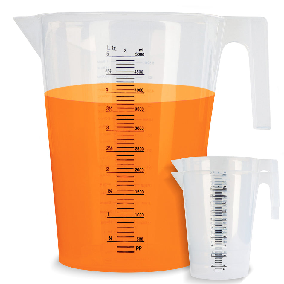5L Plastic Measuring Pitcher - 3pk Mixing and Measuring Container