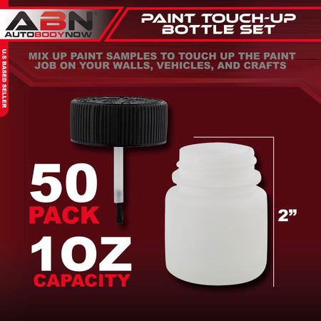 30mL Auto Paint Touch Up Bottles with Brush and Marble, 50pk