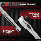 3 Piece Ratchet Wrench Tools - Thumb Wheel Ratchet Set 3/8 1/4 1/2in