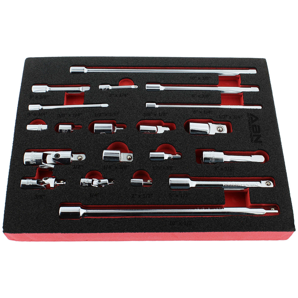 20pc Socket Accessory Extension Steel Mirror Finish Tool Extension Set