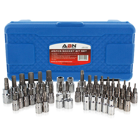 Combination Torx Bit Socket Set - 45pc SAE and Metric Hex Socket Set