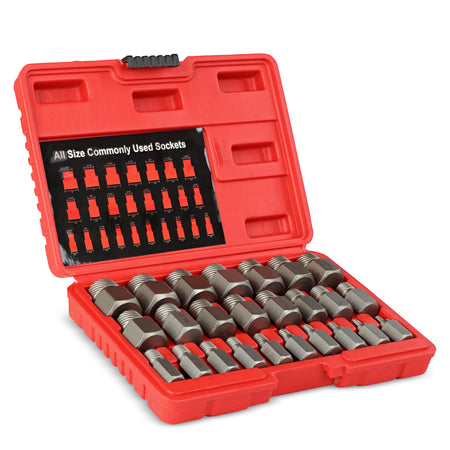 Screw Extractor Set 25pc Damaged Stripped Screw Remover Extraction Kit