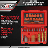 Screw Extractor Set 35pc Damaged Stripped Screw Remover Extraction Kit