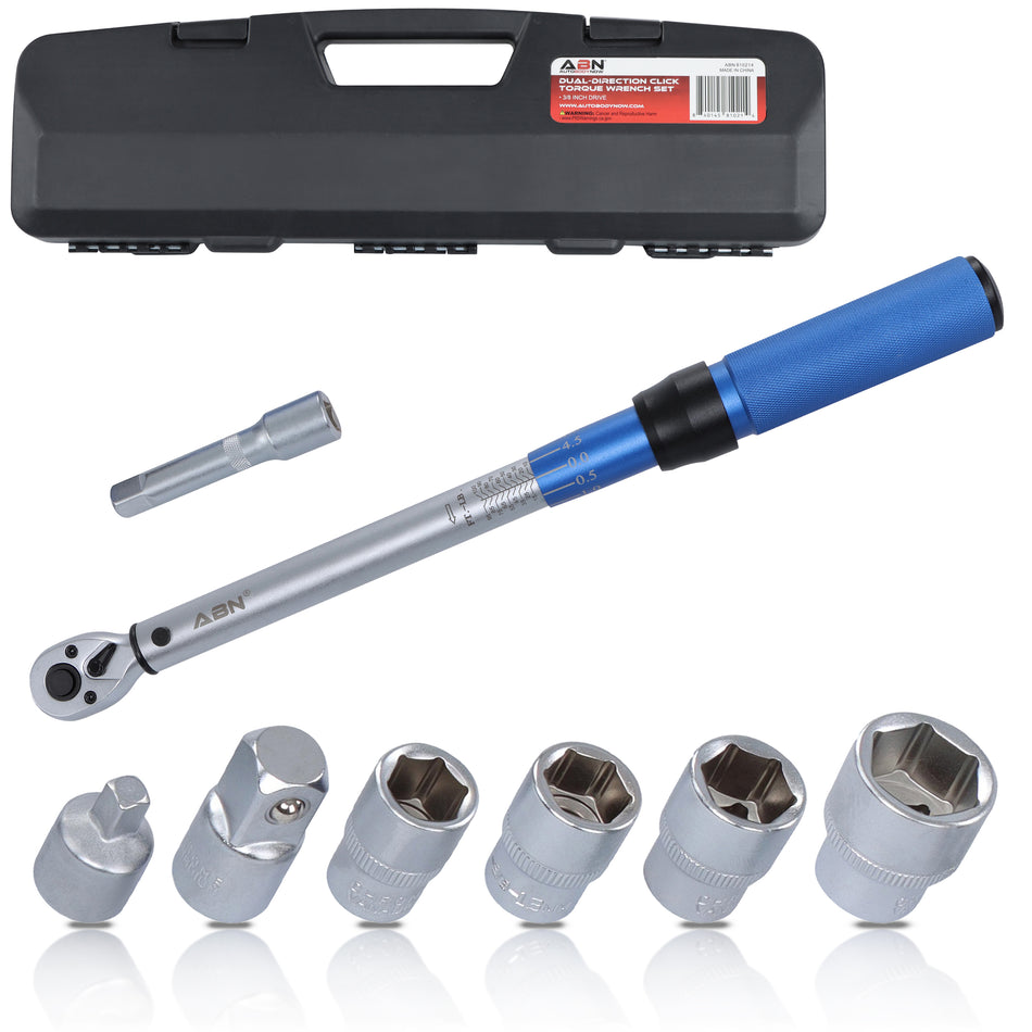 10-100 ft/lbs Click Torque Wrench 3/8 Drive and Extension Adapter