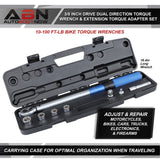 10-100 ft/lbs Click Torque Wrench 3/8 Drive and Extension Adapter