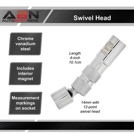 Magnetic Swivel Spark Plug Socket Set 14mm - 1pc Ignition System Kit