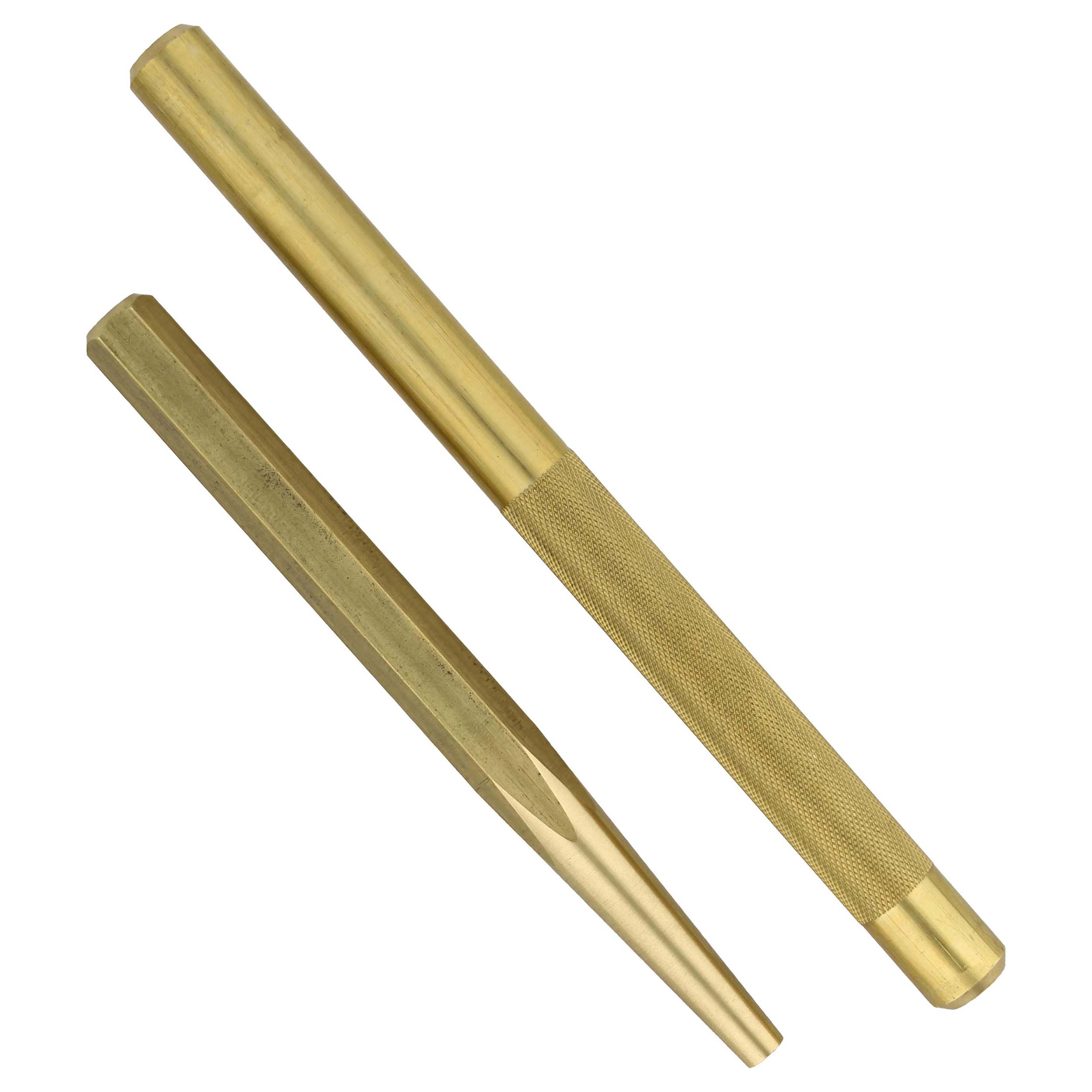 Big Brass Punch Tool Set - 2pc Non-Marring Chisel Drift Pin AutoKit