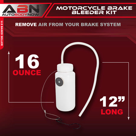 Motorcycle Brake Bleeder Kit - 16 oz Manual Brake Bleeding Kit, 2Pk