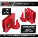 Tractor Bucket Hooks - 3/8in Tractor Bucket Grab Hook Steel Grade 70
