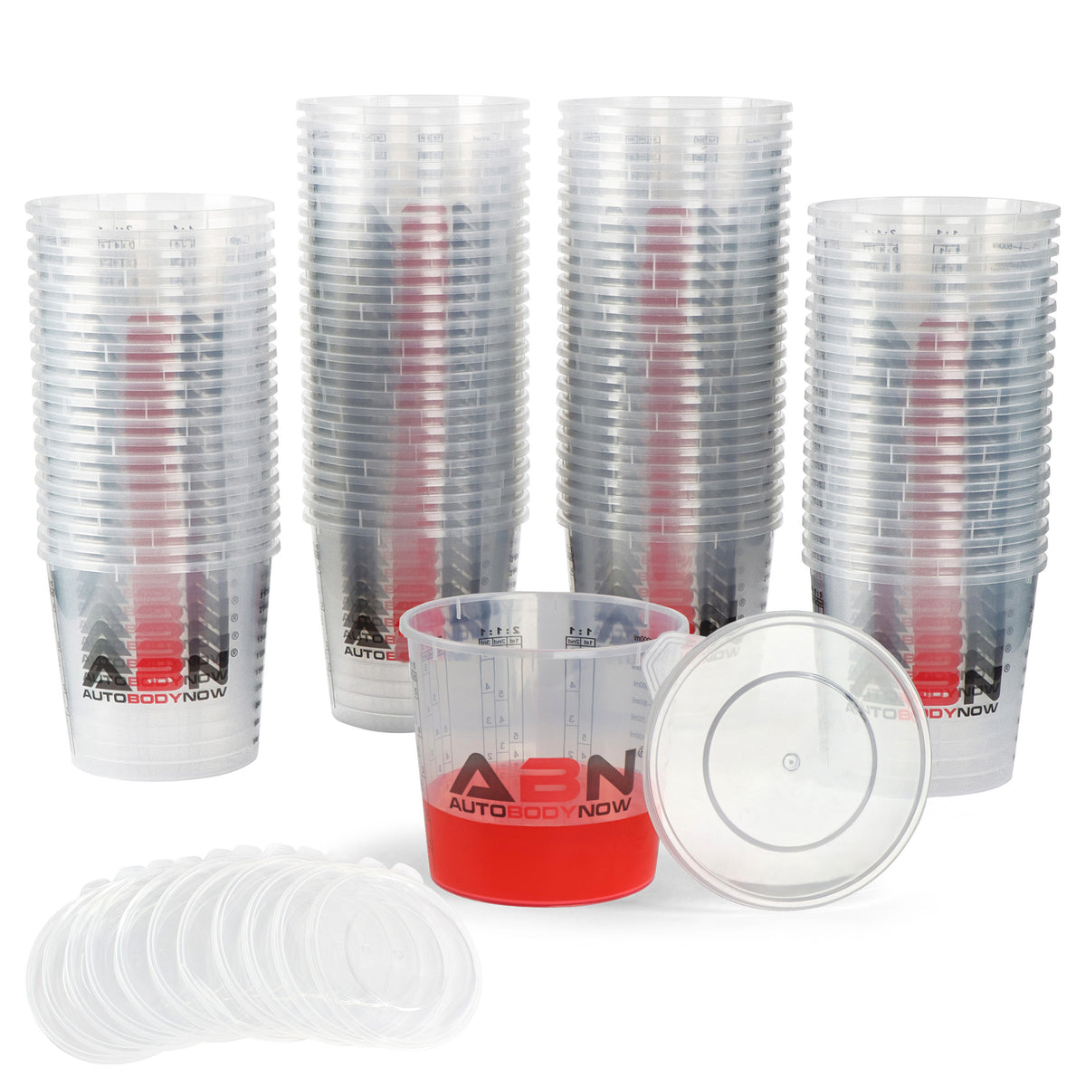 Automotive Paint Mixing Cups - 100pc 32oz Plastic Measuring Cups