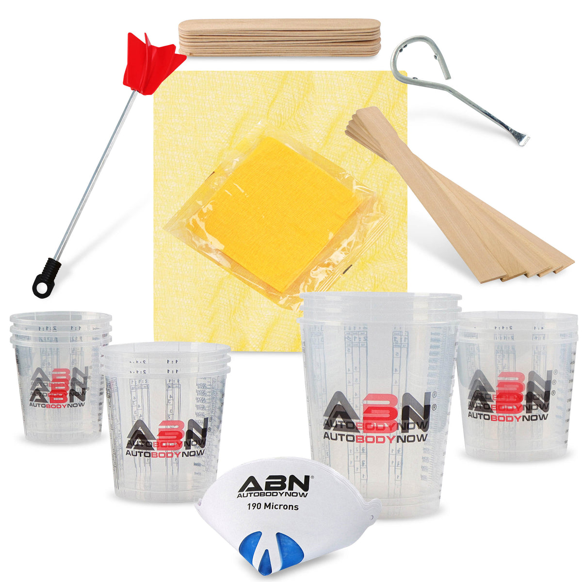 Home and Automotive Paint Mixing Cups Kit - 40pc Full Epoxy Mixer Set