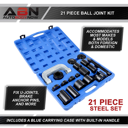 21 Piece Ball Joint Kit - Automotive Ball Joint Press Set with Case