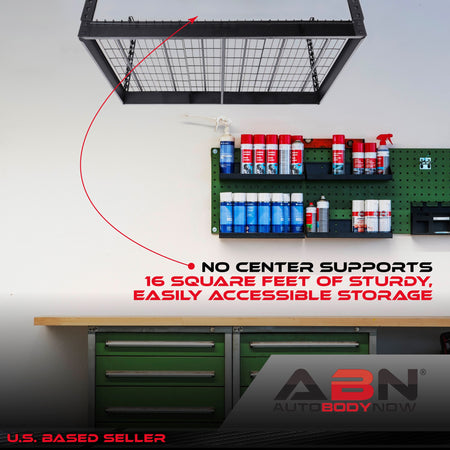 Garage Shelving Ceiling Mounted Storage Racks - 4x4ft Garage Storage