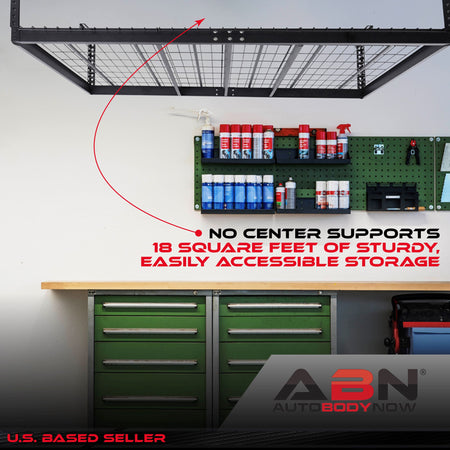 Garage Shelving Ceiling Mounted Storage Racks - 3x6ft Garage Storage