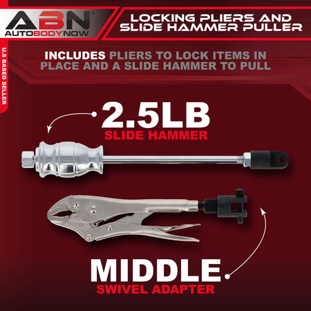 Locking Pliers Slide Hammer Puller 2.5lb - Seal, CV Axle Removal Tool